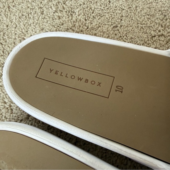 Yellowbox Torrey White Slide Sandals 10 - Picture 2 of 5